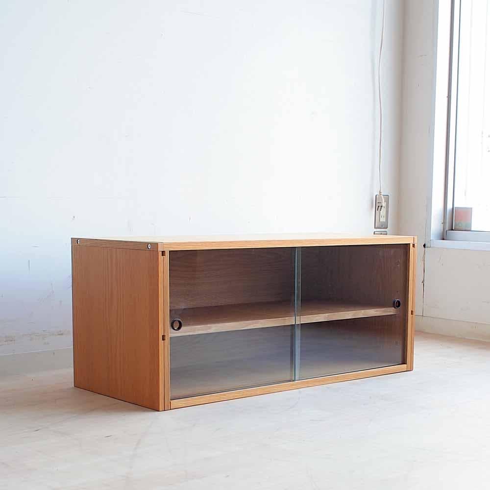 無印良品/MUJI オーク材 ユニットシェルフ用ガラス戸 ZR24335