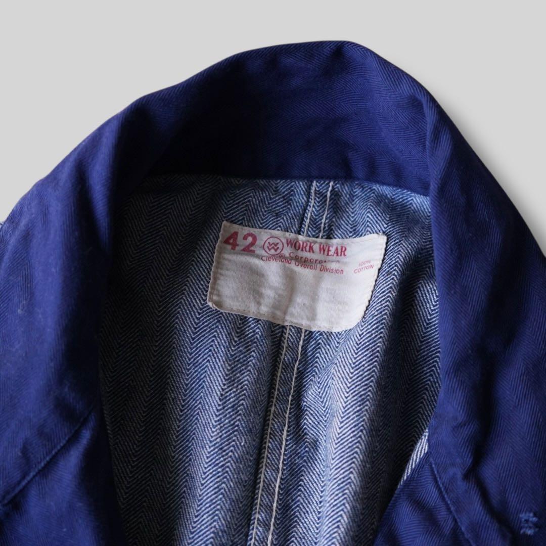 80's~90's ヘリンボーンワークコート ショップコート 雰囲気系 ボロ