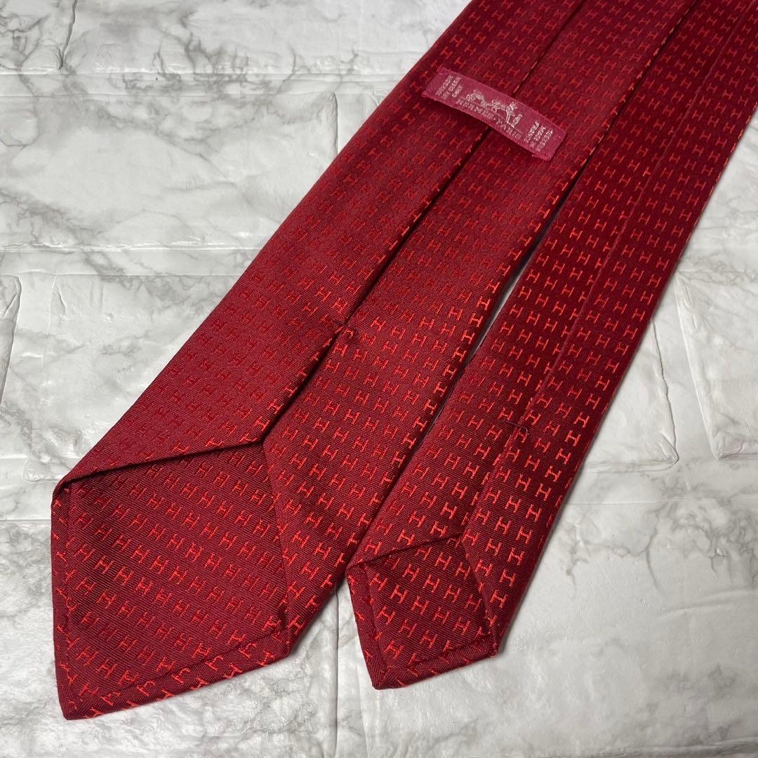エルメス　HERMES ネクタイ　H柄　ファソネ　スーツ　シャツ　カフス