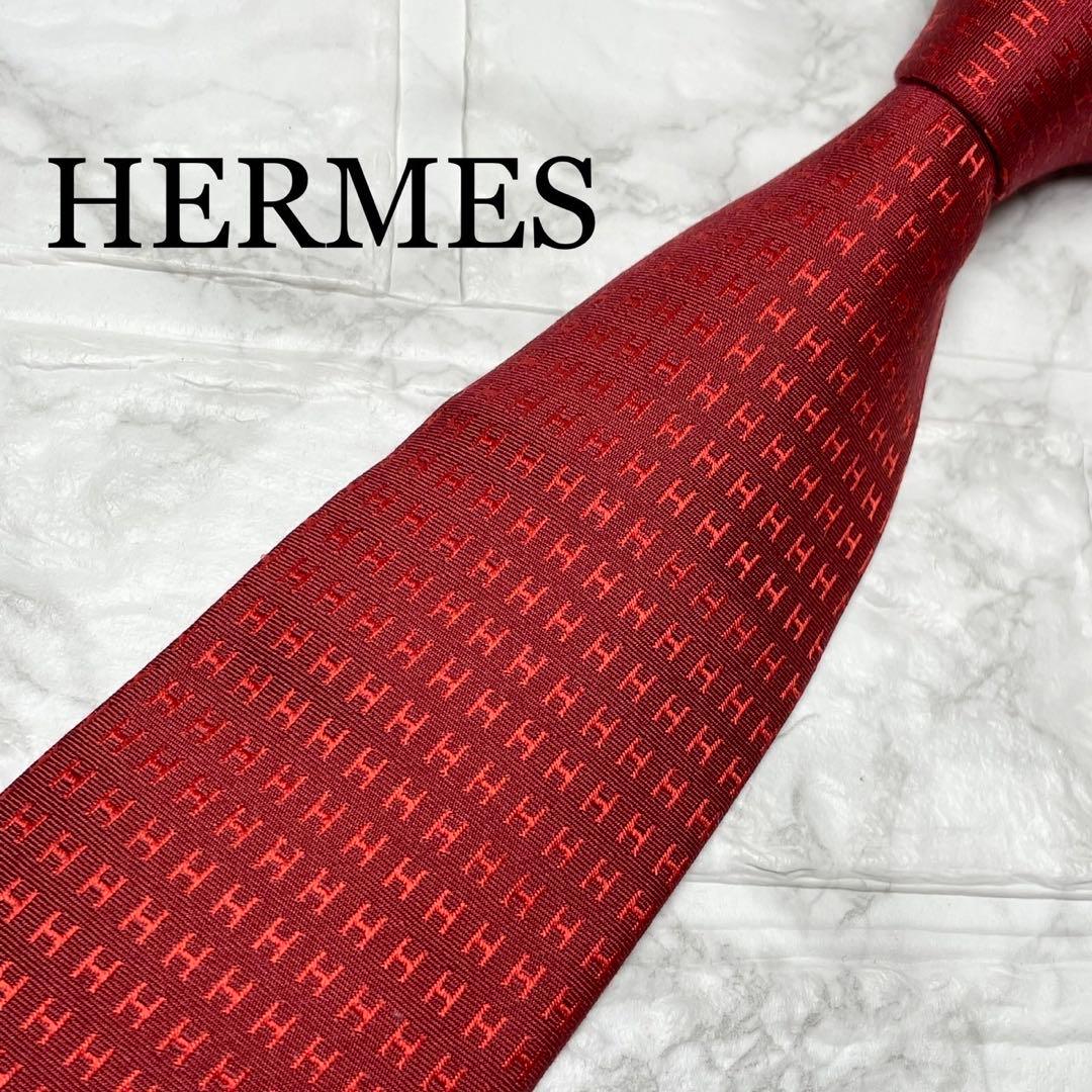 エルメス　HERMES ネクタイ　H柄　ファソネ　スーツ　シャツ　カフス