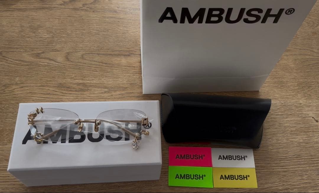 【値下げ】AMBUSH pierced サングラスゴールド　即日発送