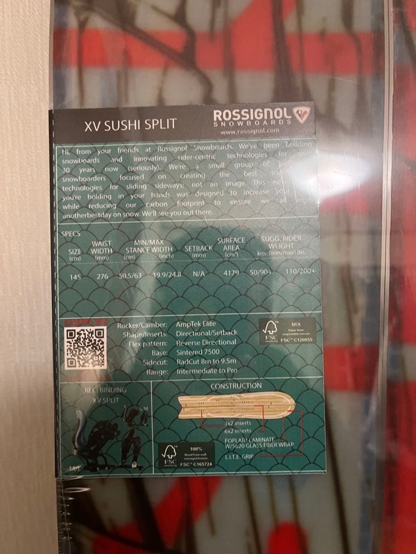 スノーボード Rossignol XV SUSHI SPLIT 145w