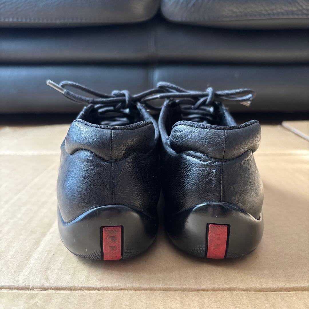 PRADAナッパレザースニーカー黒23.5