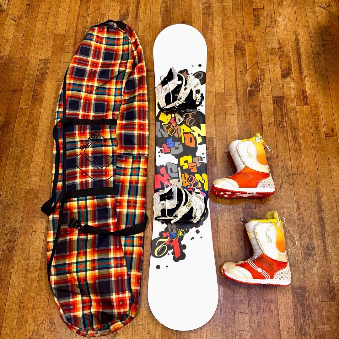 送料込！K2 155cm Burton 25cm スノーボードセット！バートン