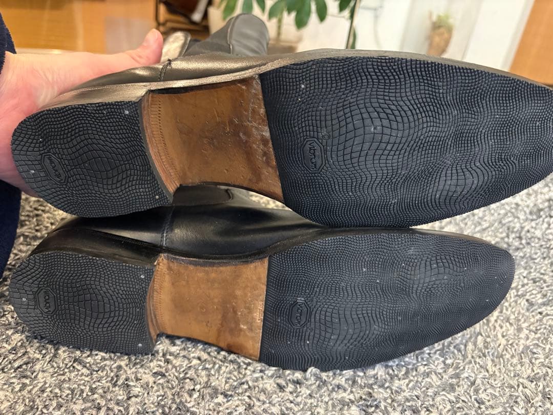 サンローラン　黒 レザー サイドゴアブーツ　42