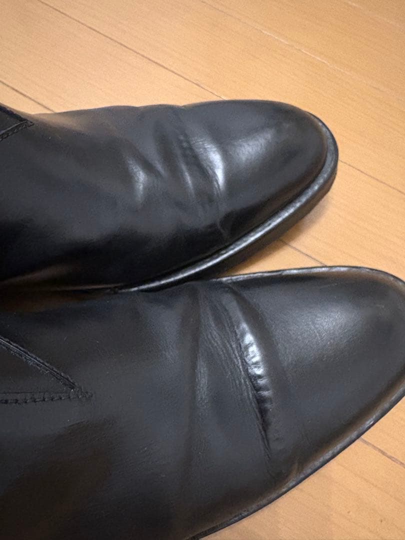 サンローラン　黒 レザー サイドゴアブーツ　42