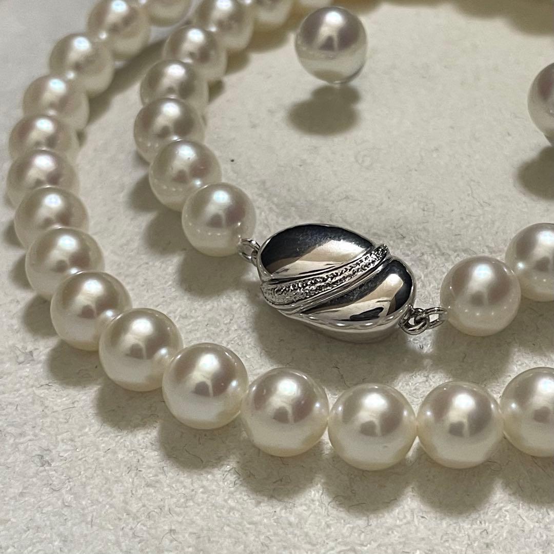 Mgnad 真珠✨Pt900】あこや本真珠 ネックレス ピアス 7.0