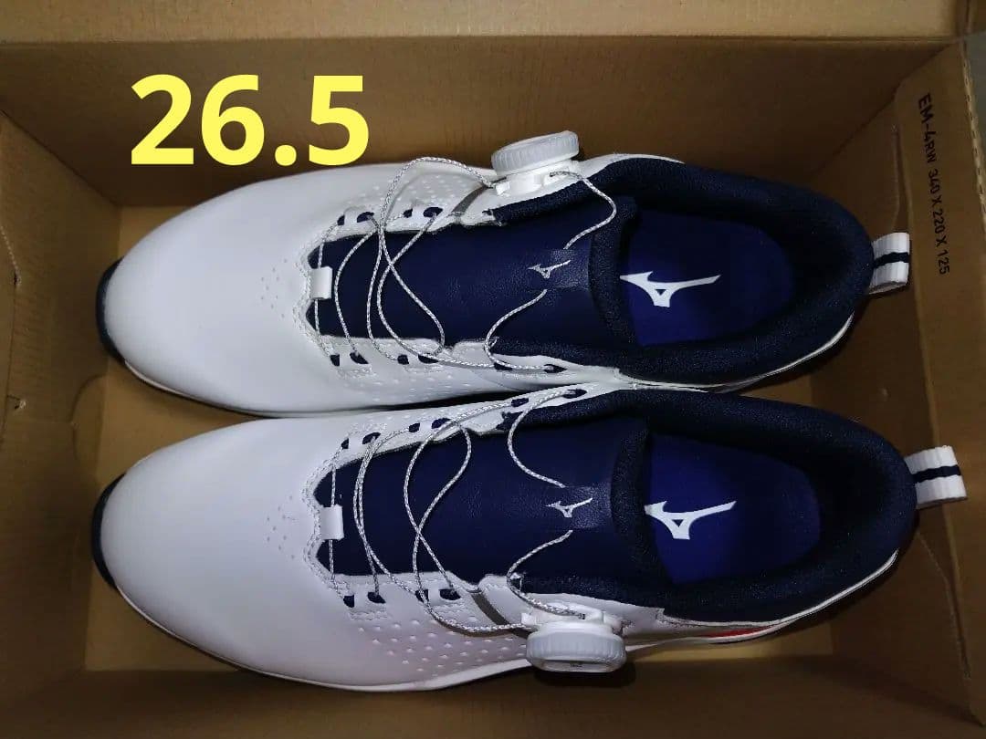 Mizuno ゴルフ ハザード エナジー ボア オフホワイト×ネイビー×レッド