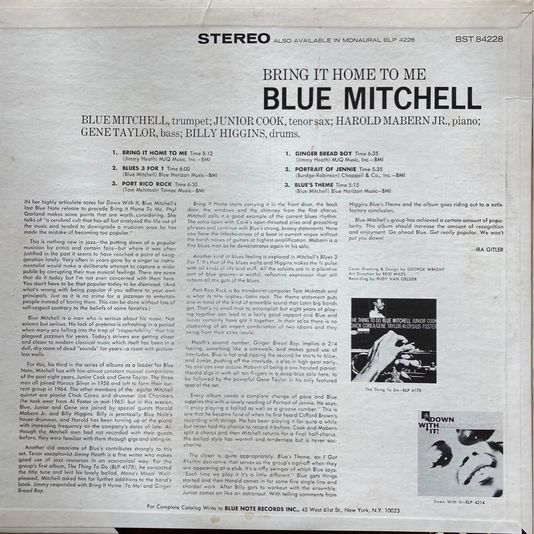 blue mitchell bring it  to me usオリジ！