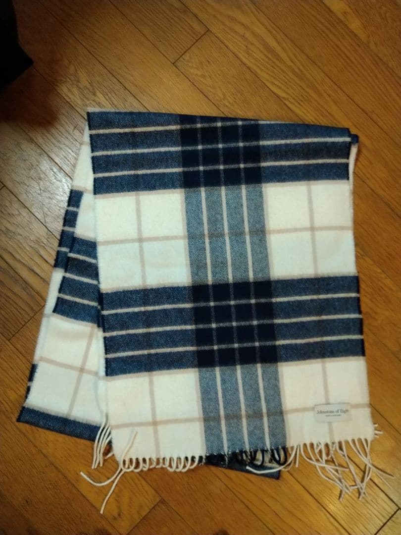 本日のみ値下げジョンストンズ カシミヤ100％ ストール チェック 国内正規品
