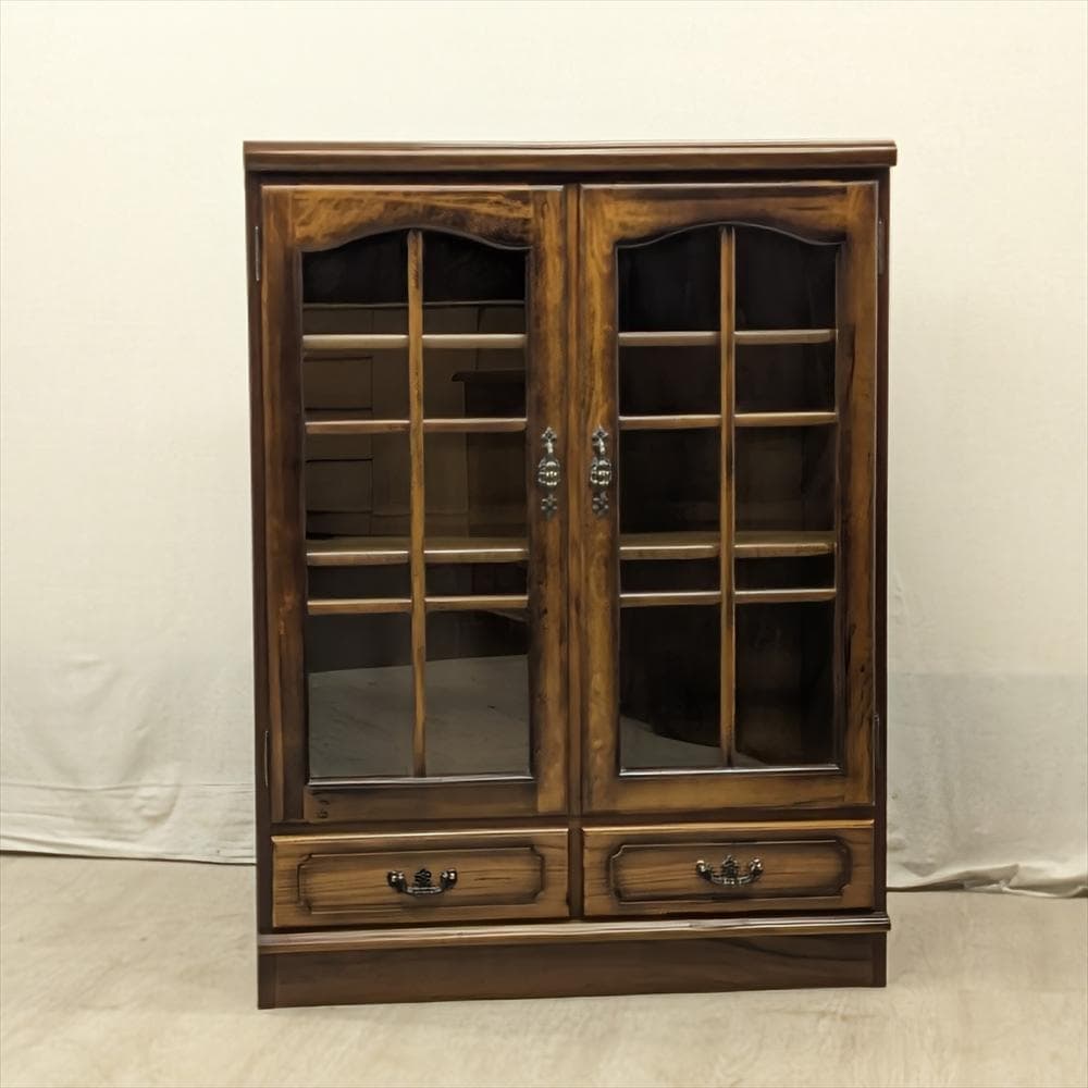 カリモク　コロニアル　サイドボード　飾り棚　キャビネット　食器棚　本棚　収納棚