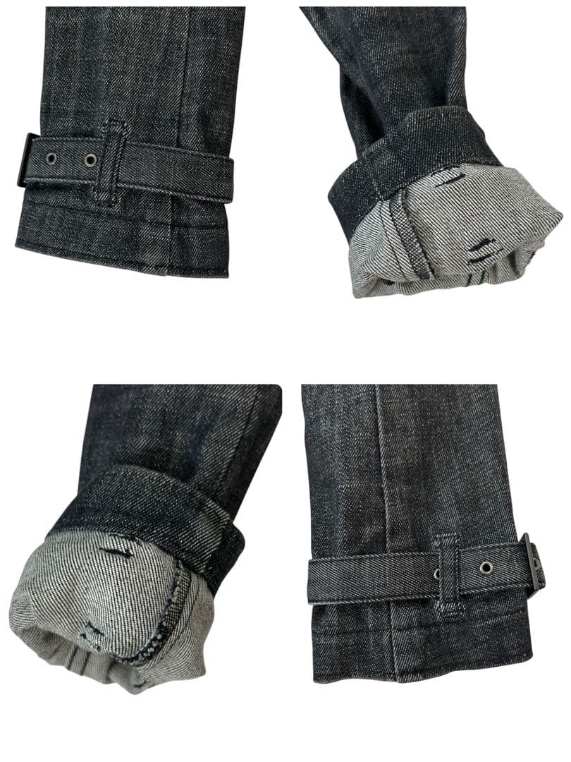 【希少】 バーバリーロンドン デニム コート ラビットファー ノバチェック M