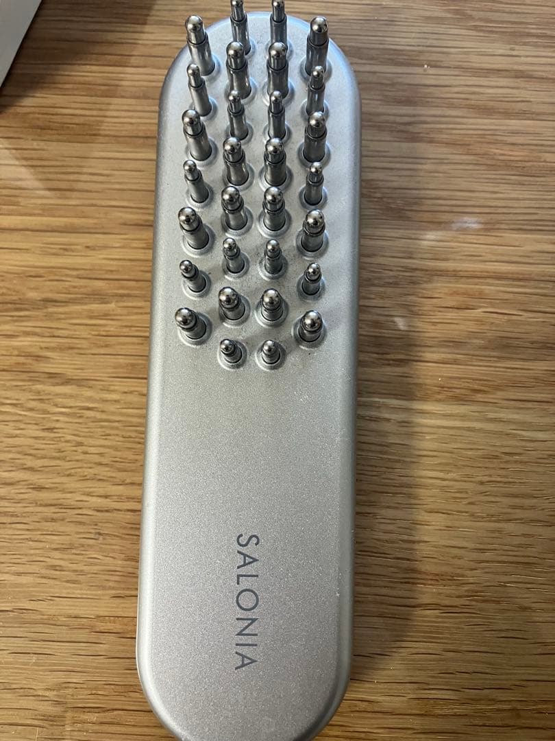 【SALONIA】EMS リフトブラシ 電気ブラシ_シルバー(動作確認済み)