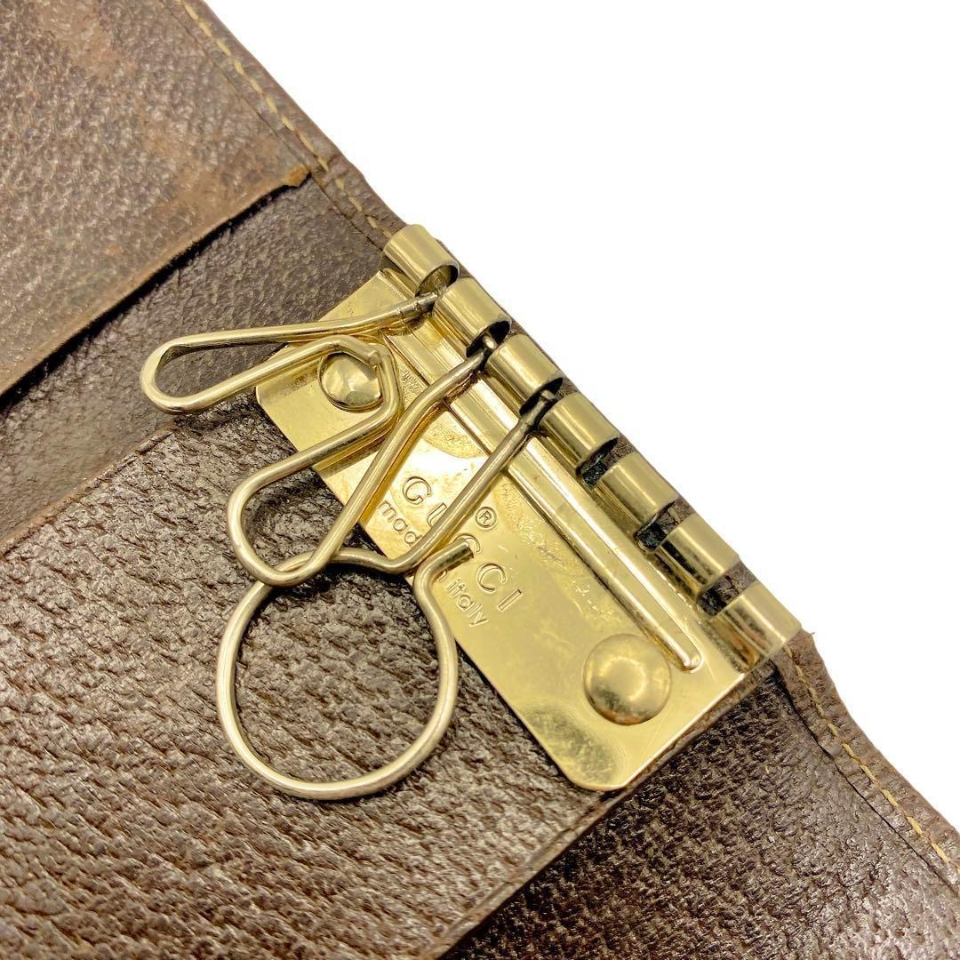GUCCI GGキャンバス ブラウン キーケース 6308