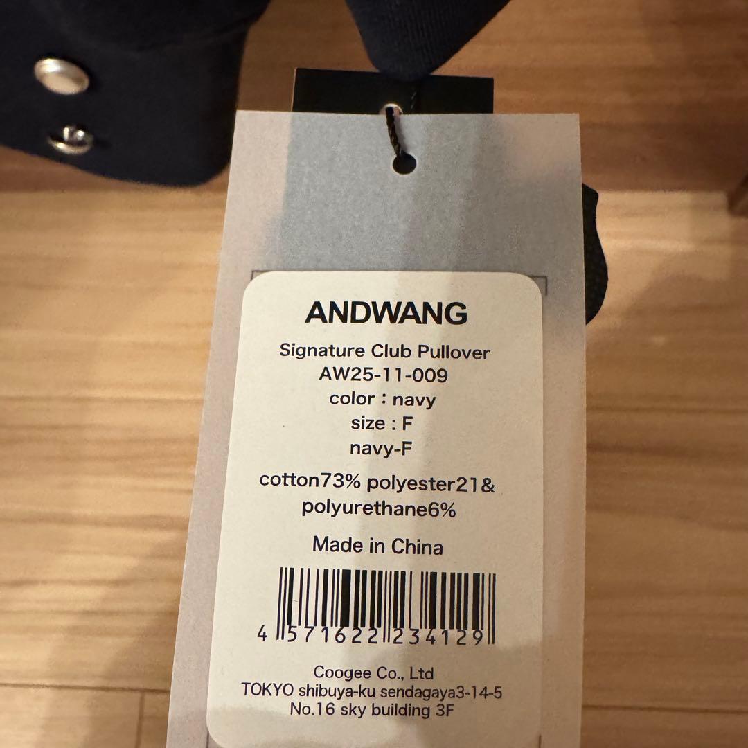 ANDWANG Signature Club Pullover ネイビー F