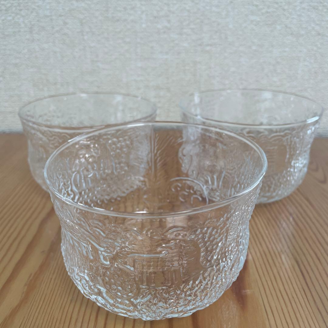 アラビア　ヌータヤルヴィ　ファウナ　クリア　ヴィンテージ　3個セット