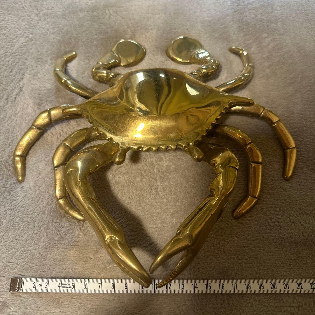 真鍮　蟹　灰皿