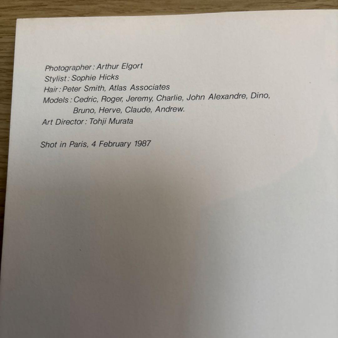 1987COMME des GARÇONS カタログ写真集 4冊