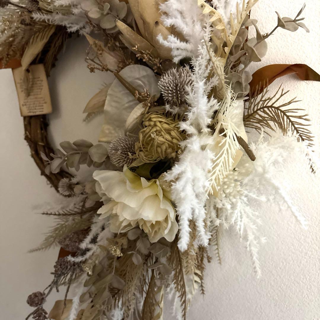 ＊フラワーリー＊　特大　玄関リース　プロテア　ネイティブフラワー
