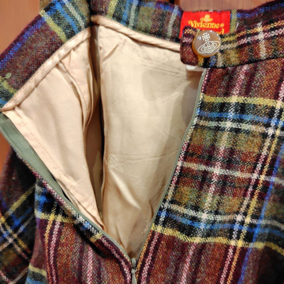 Vivienne Westwood チェック柄フレアスカート 42