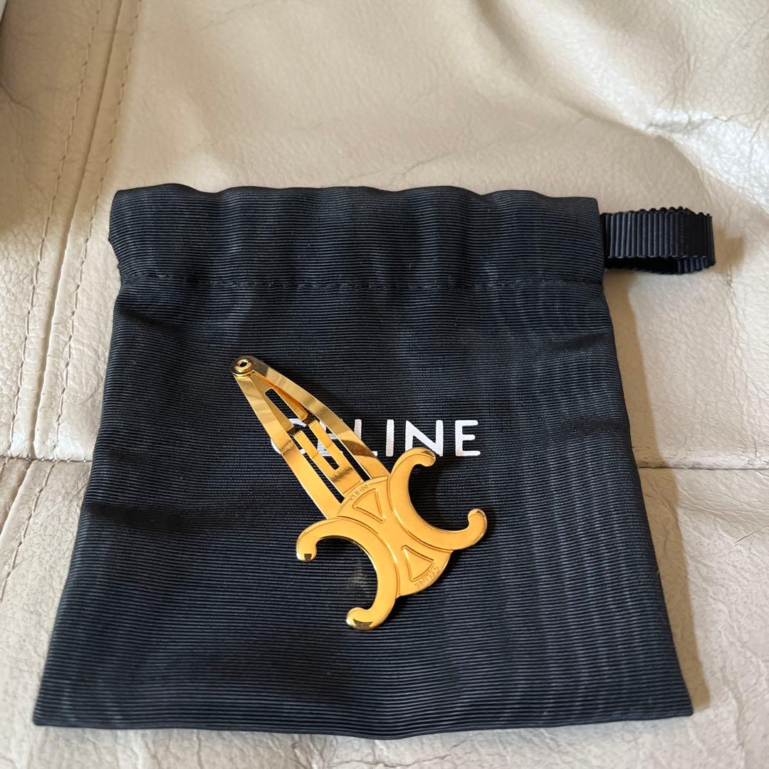 極美品☆セリーヌ ヘアクリップ ヘアアクセサリー ゴールド1つ