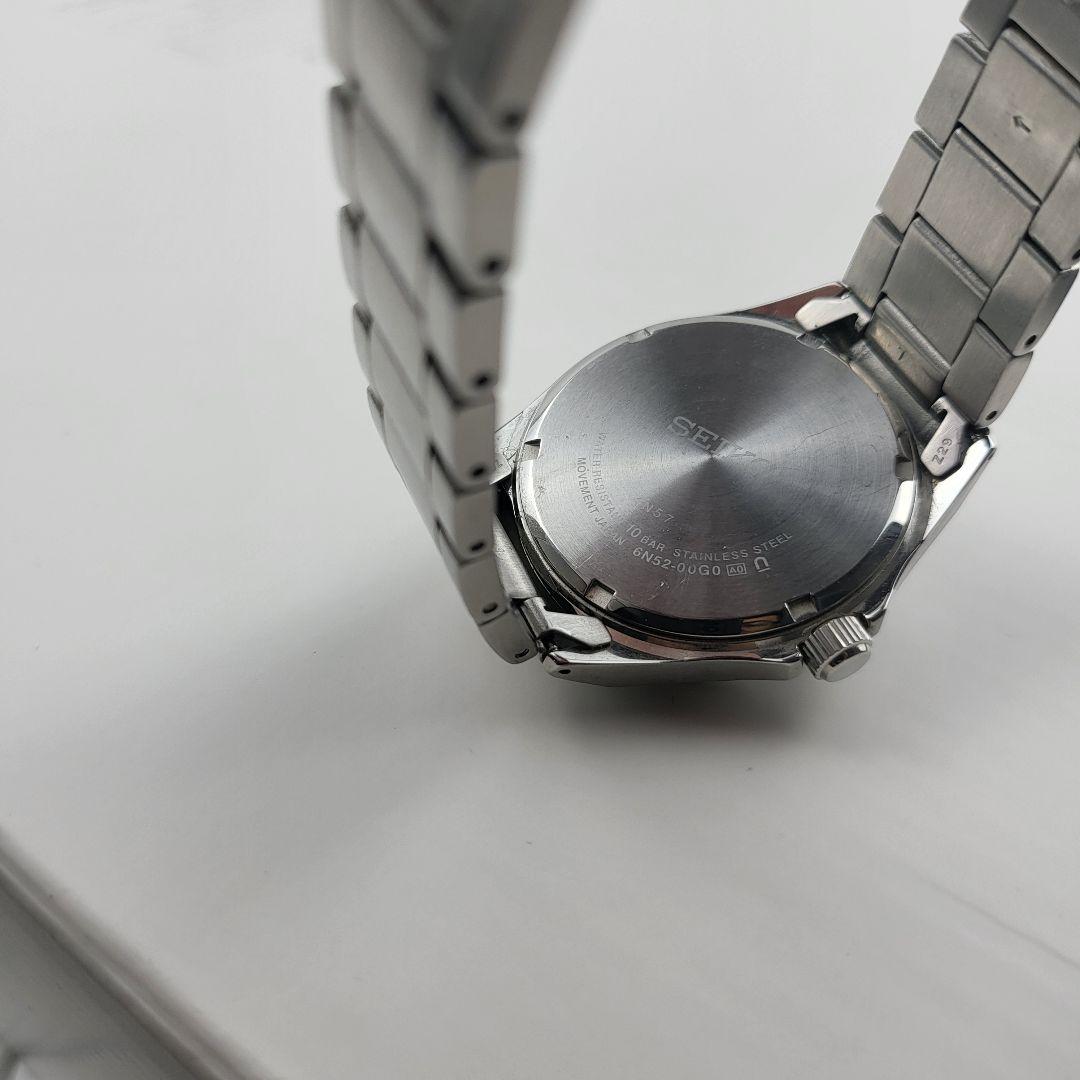 SEIKOクオーツ セイコー デイト 6n52-00g0 メンズ腕時計