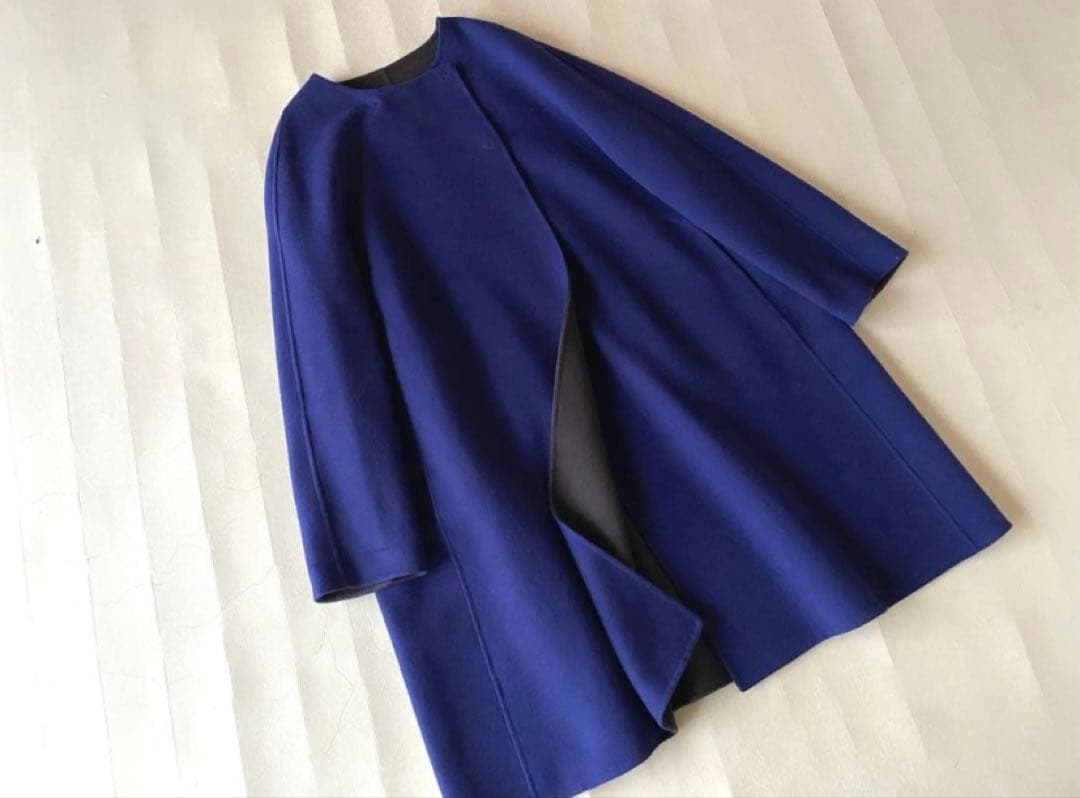 定価10万NEMIKA by Leilianウールアンゴラノーカラーリバーコート