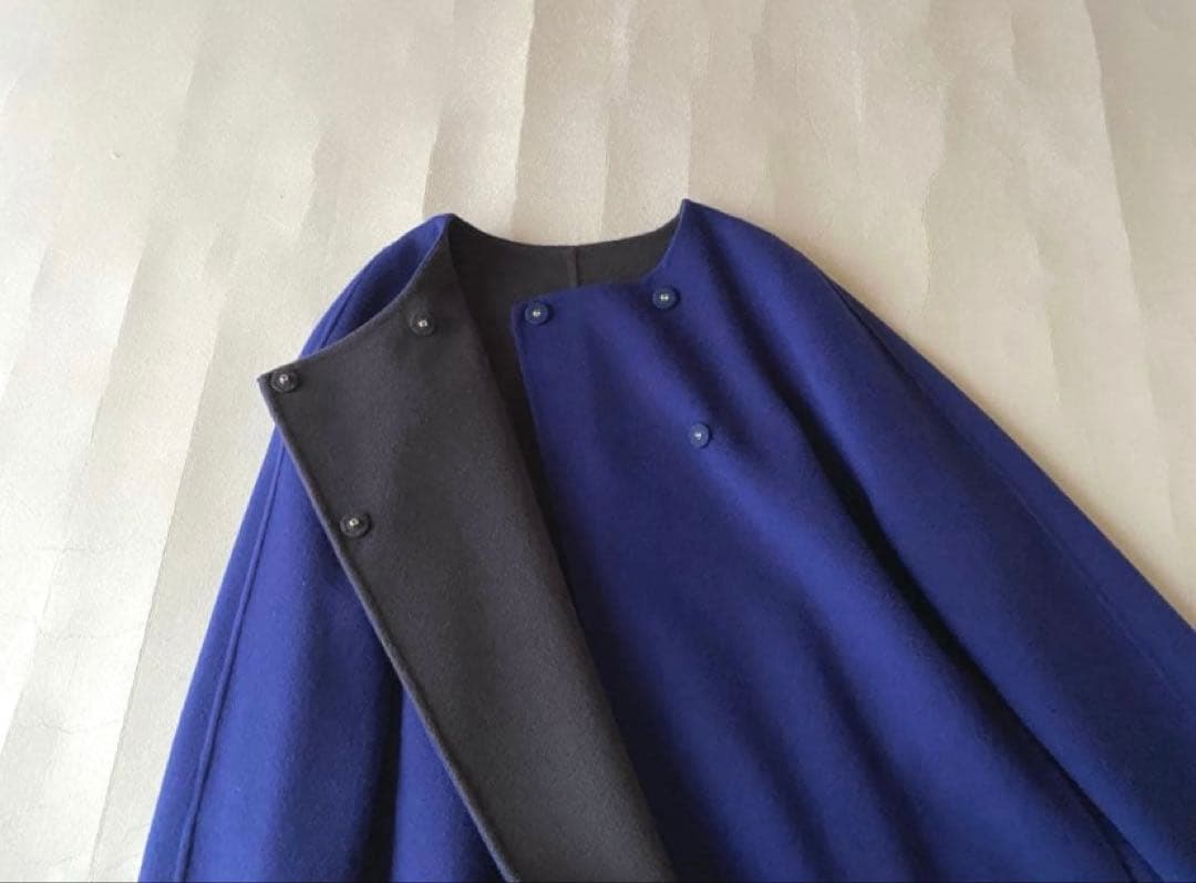 定価10万NEMIKA by Leilianウールアンゴラノーカラーリバーコート