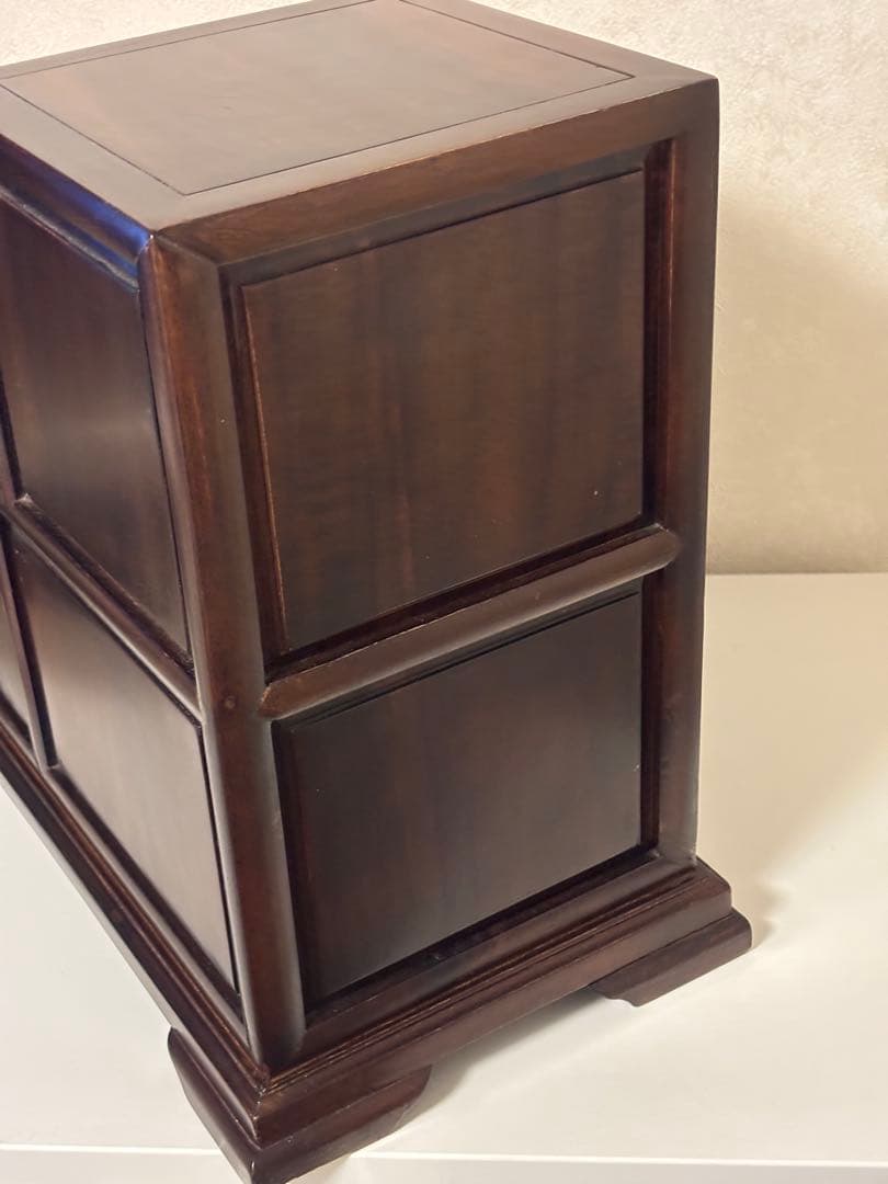 アンティーク調✨階段型収納✨中華家具 ダークブラウン