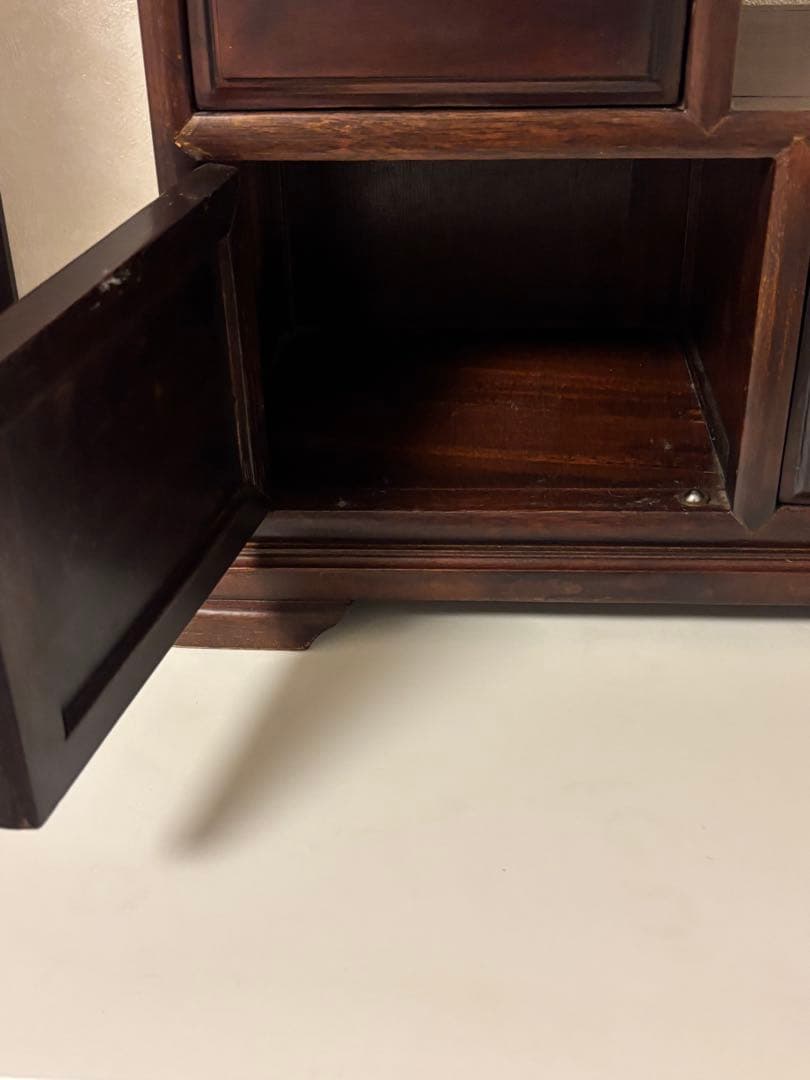 アンティーク調✨階段型収納✨中華家具 ダークブラウン