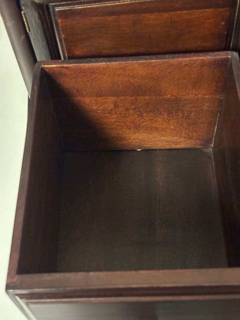 アンティーク調✨階段型収納✨中華家具 ダークブラウン