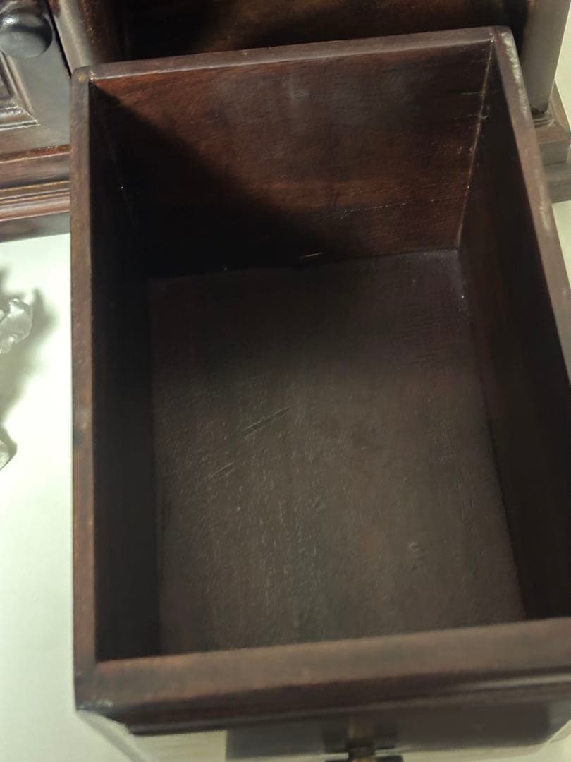 アンティーク調✨階段型収納✨中華家具 ダークブラウン