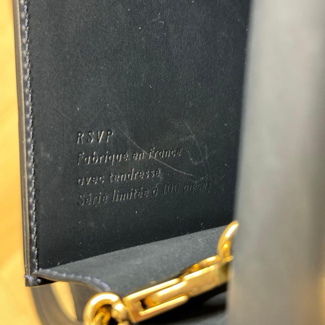 希少！RSVP GOLDEN EYES スムースカーフスキンショルダー　ネイビー