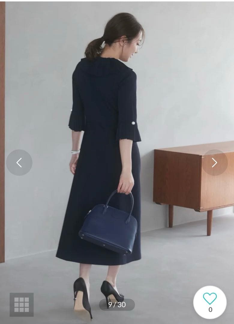 マーリエルカセット　華やかプリーツ今どきモードニットワンピース