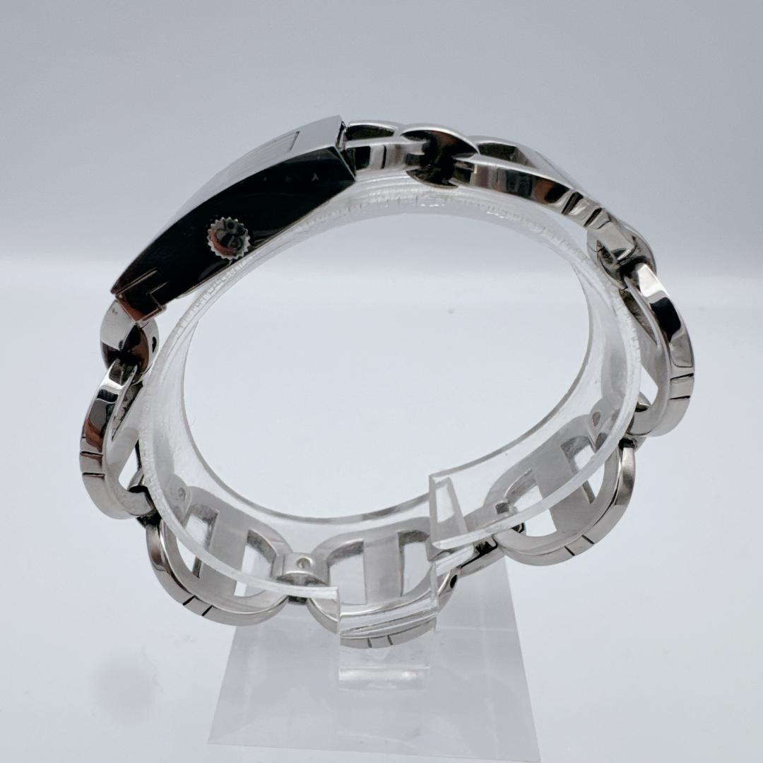 【美品】 DIOR マリス スクエア CDロゴブレス シルバー ブラック 腕時計