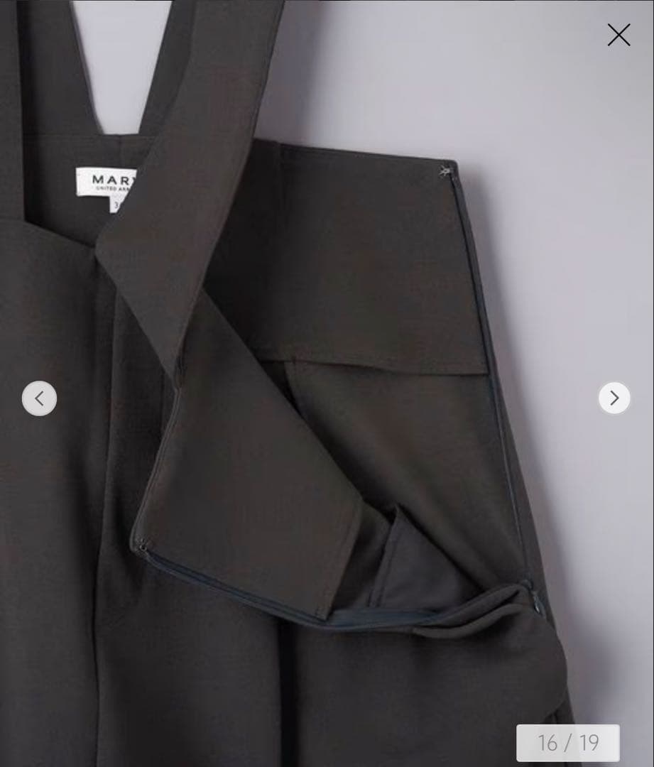 MARW UNITED ARROWS ジャージーサロペットパンツ 38 ブラック