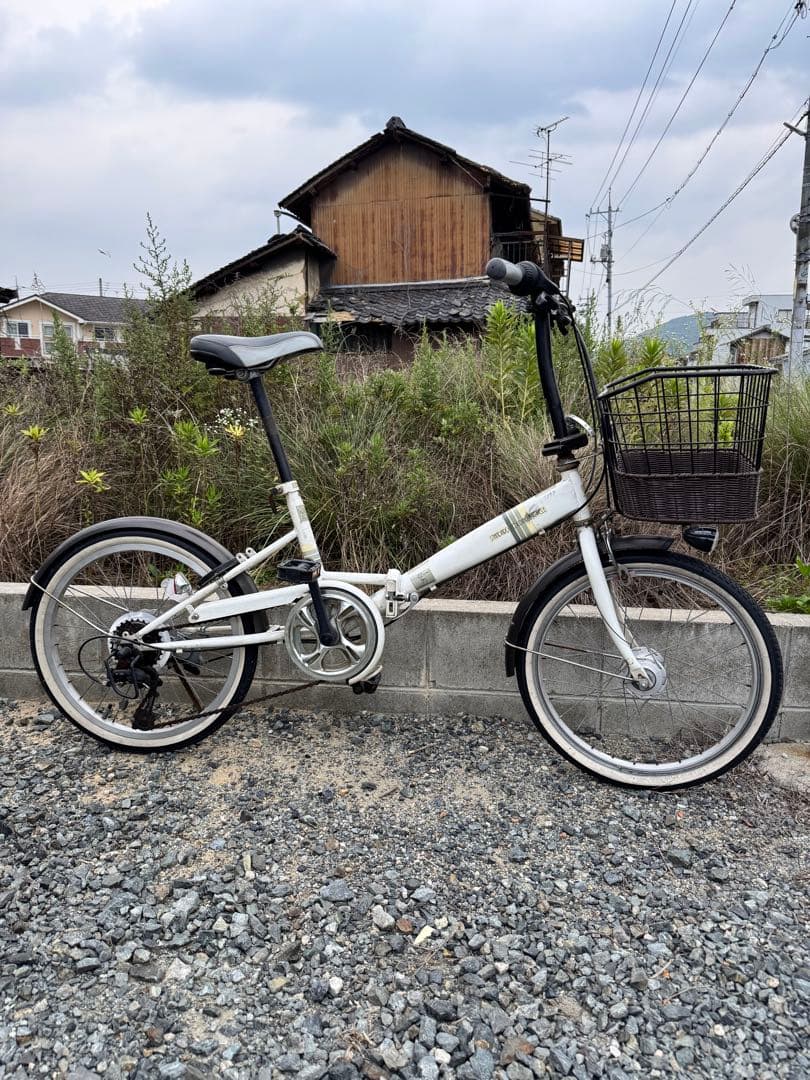 福山　JR山陽本線松永駅　引き渡し　ホワイト 折りたたみ自転車