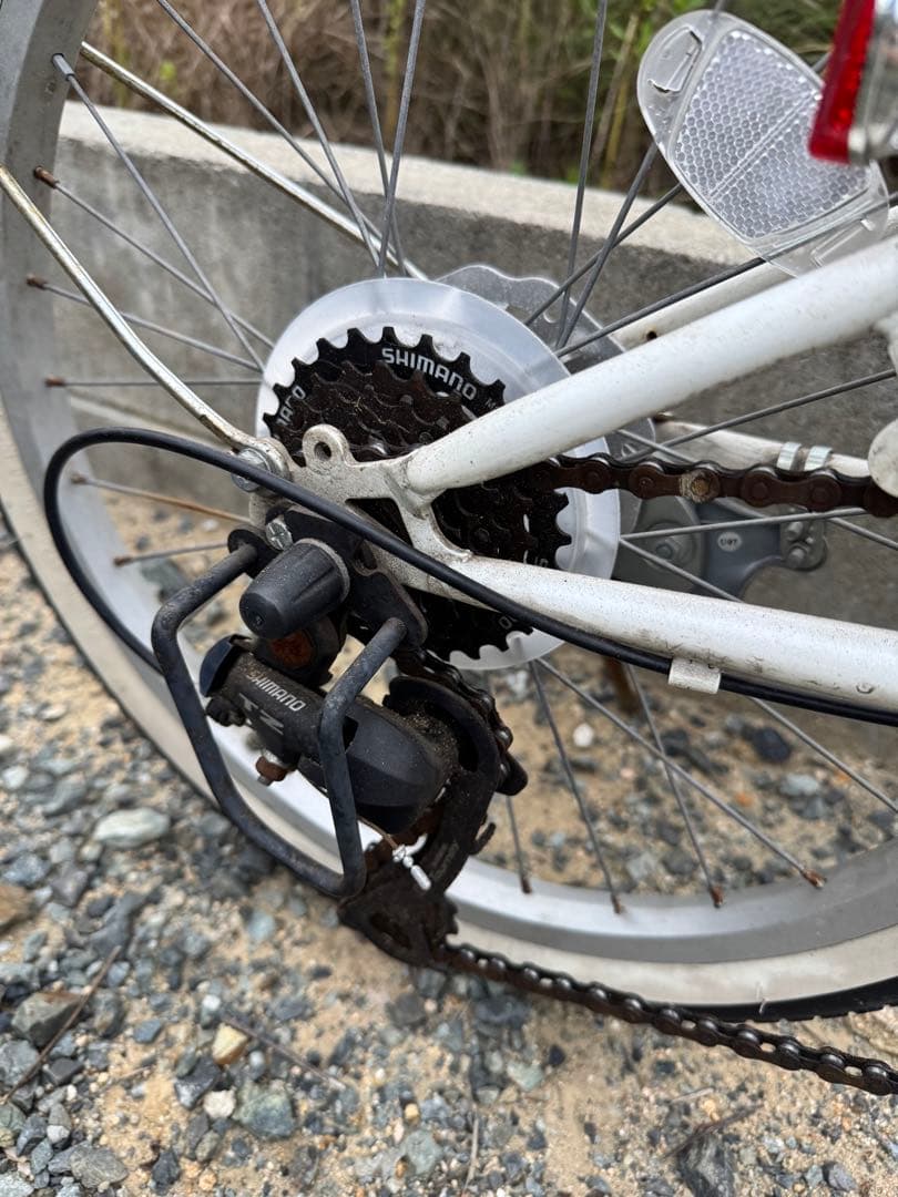 福山　JR山陽本線松永駅　引き渡し　ホワイト 折りたたみ自転車