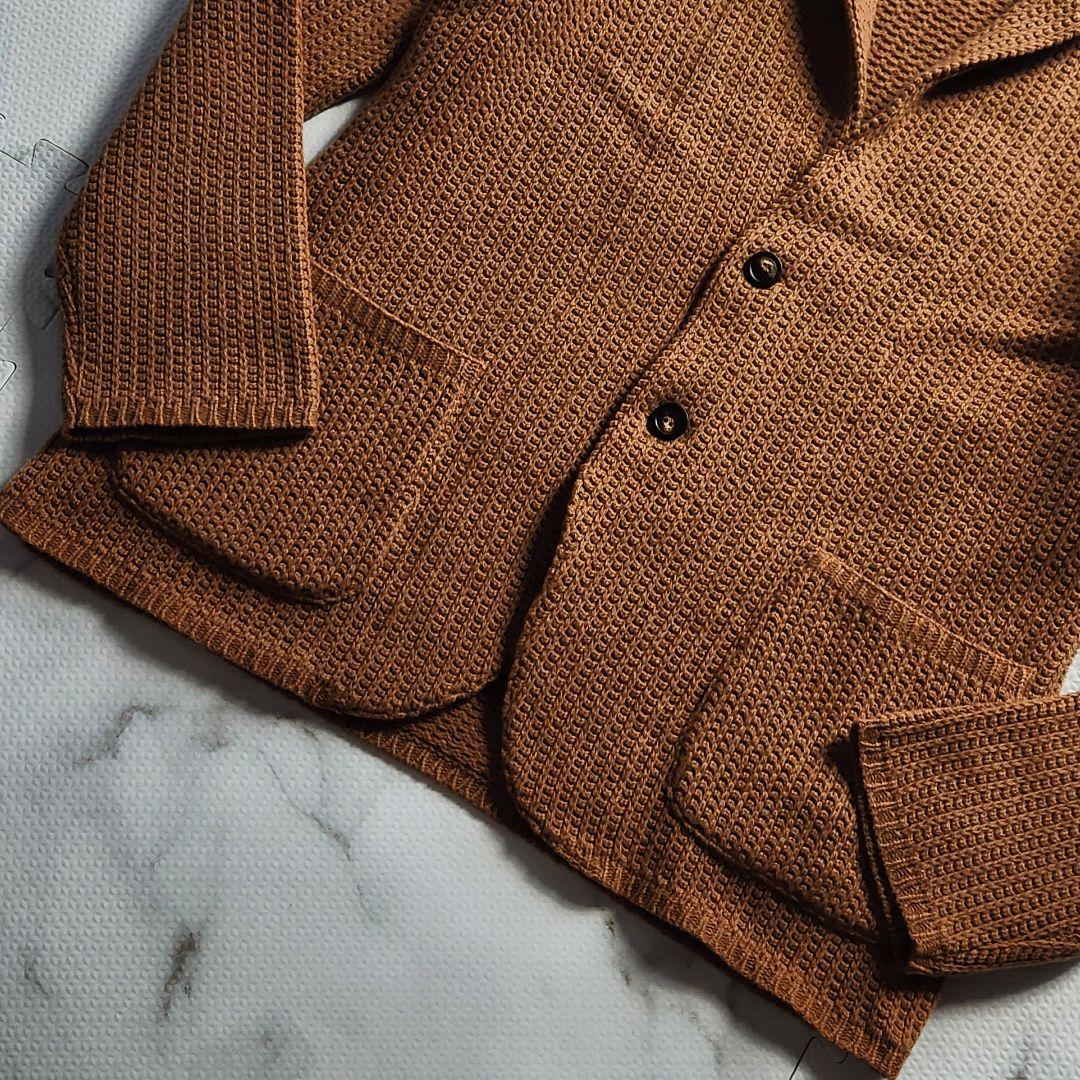 超美品✨総カシミヤ ラルディーニ XL テーラードジャケット ニット キャメル