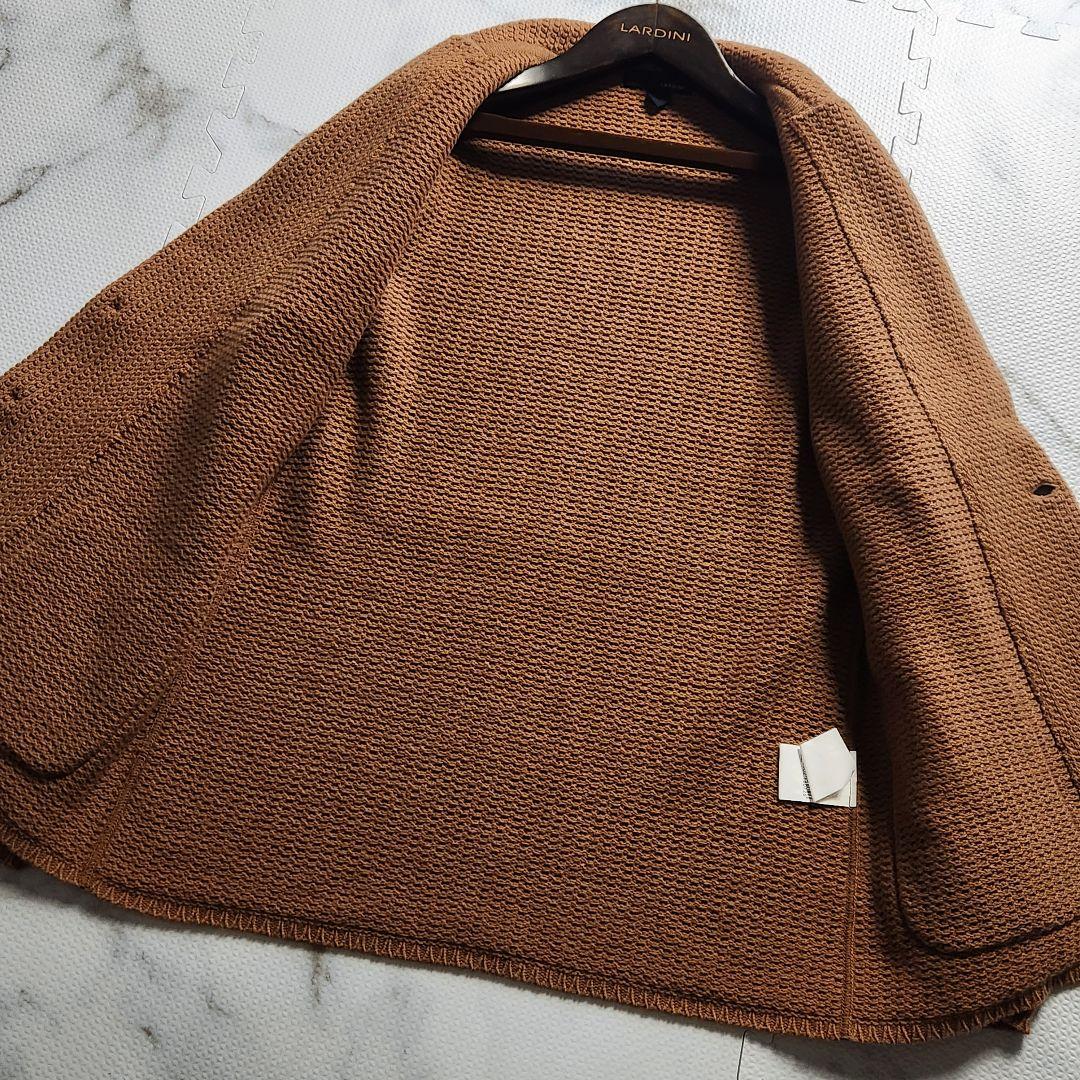 超美品✨総カシミヤ ラルディーニ XL テーラードジャケット ニット キャメル