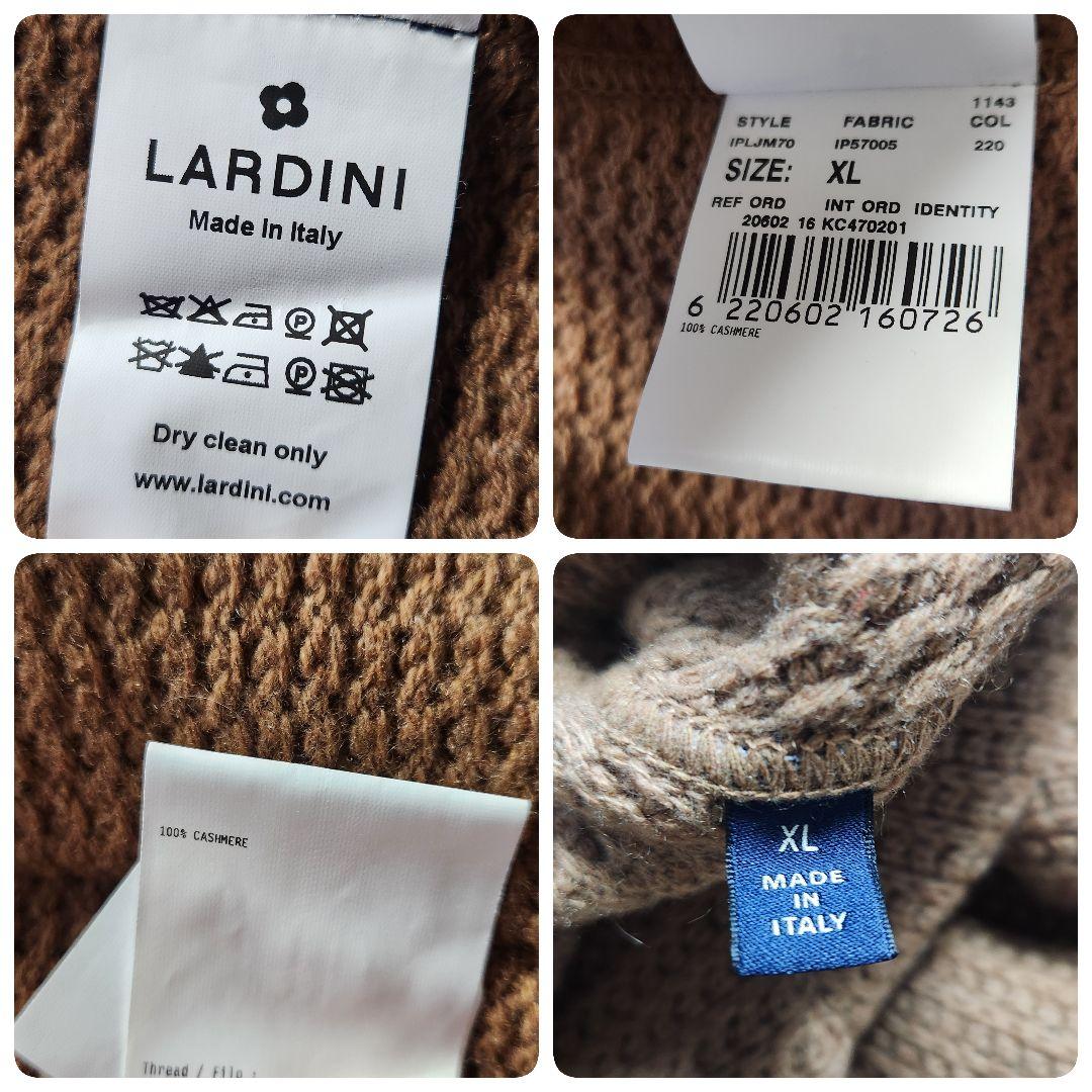 超美品✨総カシミヤ ラルディーニ XL テーラードジャケット ニット キャメル