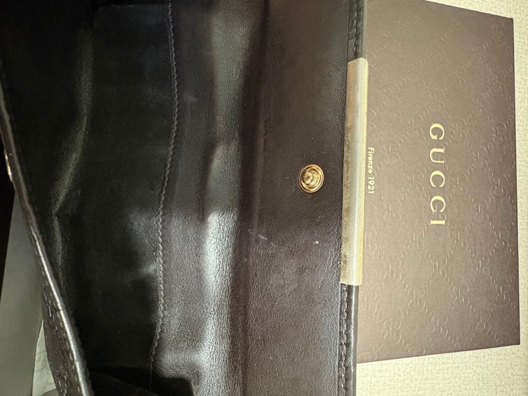 GUCCI ダークブラウン 長財布