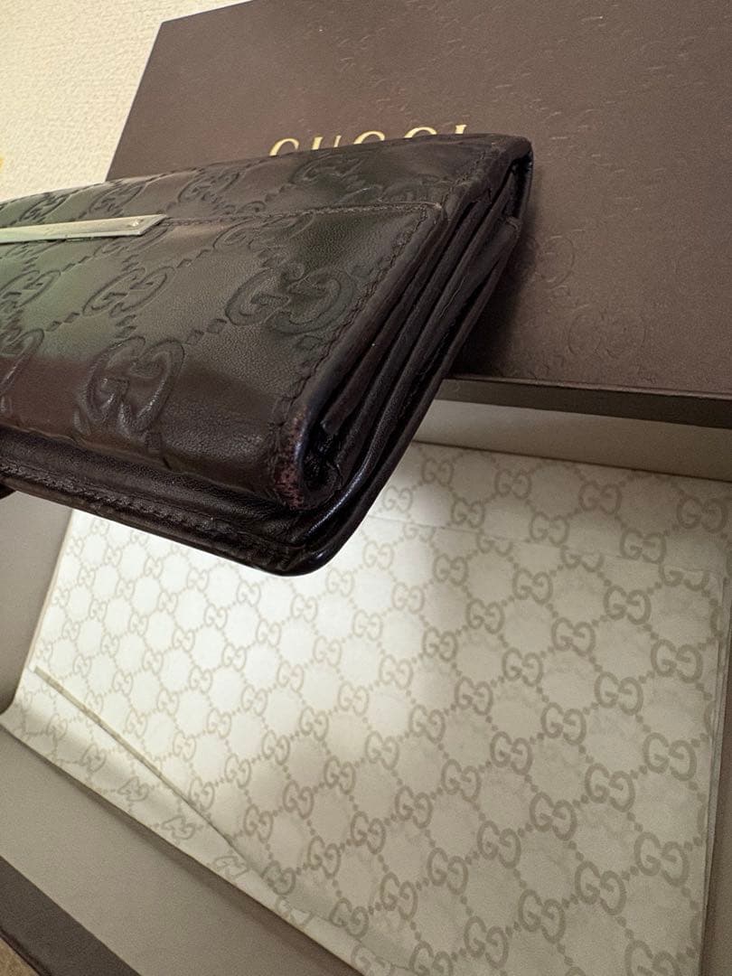 GUCCI ダークブラウン 長財布