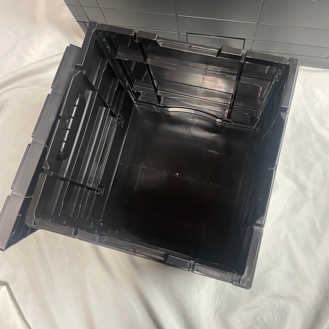 ◯岩谷マテリアル グリッドコンテナ 収納ボックス 3個セット 黒