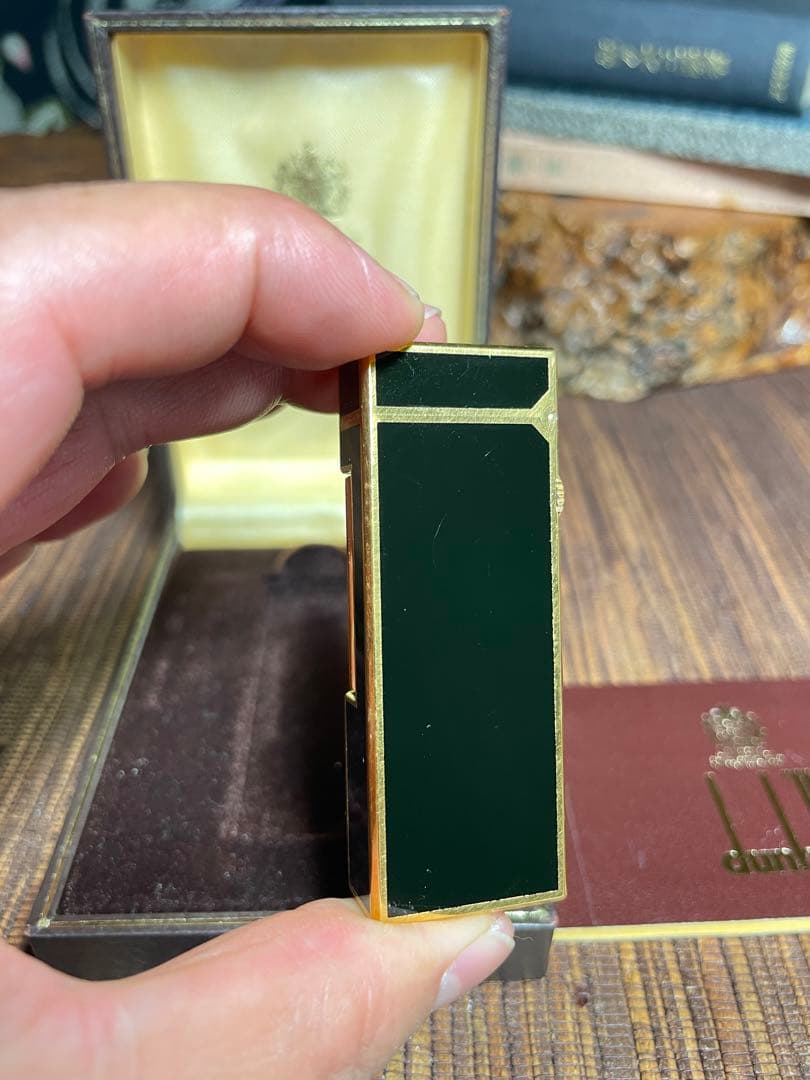 Y*A様 Dunhill ダンヒル ガスライター ブラック×ゴールド ローラー式