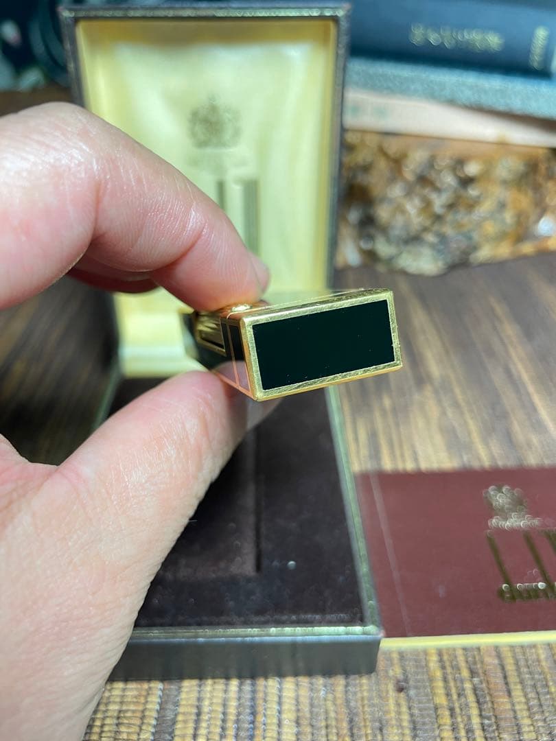 Y*A様 Dunhill ダンヒル ガスライター ブラック×ゴールド ローラー式