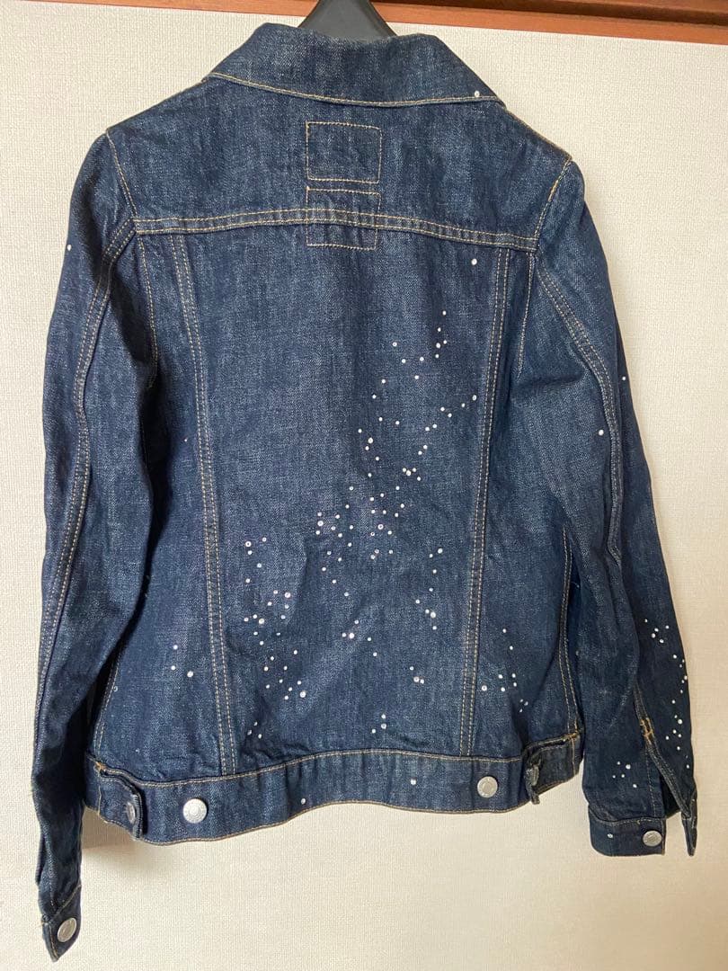 HELMUT LANG ビジュー　デニムジャケット Mサイズ　ヘルムートラング