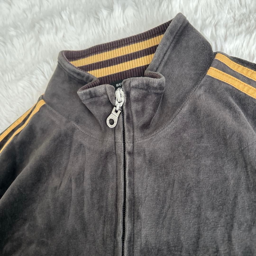 バーバリーブラックレーベル★ベロア トラックジャケット ブラウン