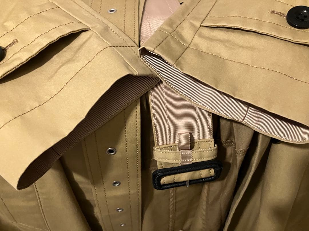 sacai トレンチコート サイズ2 後ろプリーツ　ベルト　サカイ