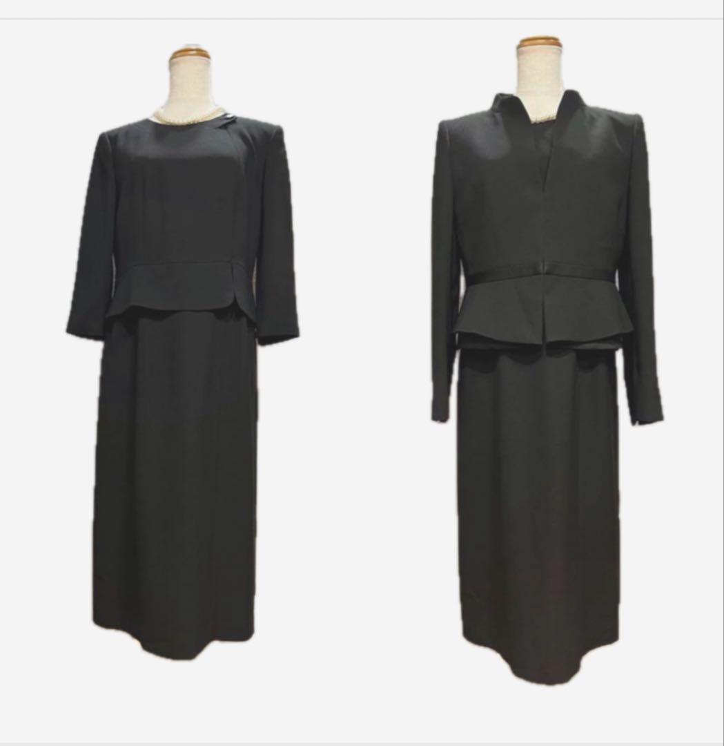 新品SOIR LES MUESブラックフォーマルアンサンブル11号慶弔両用